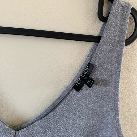 πTopshop V-Neck Tank Top Grey - Picture 2 of 3